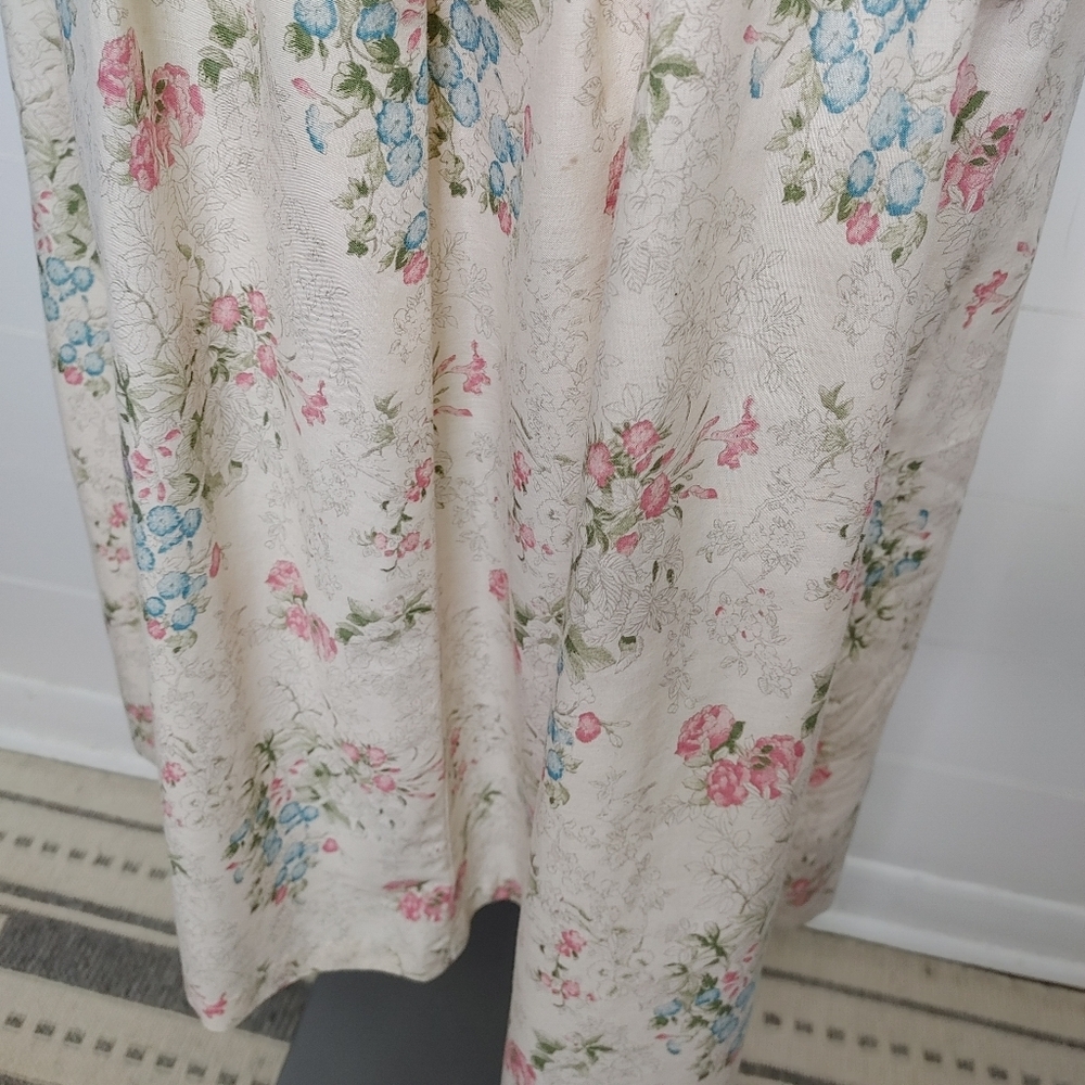 Vintage tie shoulder midi dress size M/L - Picture 9 of 11
